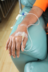 Patients getting intravenous chemotherapy