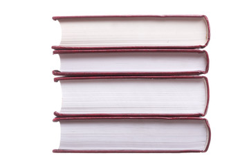 Isolated red pile books
