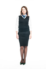 Fototapeta premium a young and beautiful woman working as a stewardess