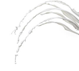 White milk isolated on white background