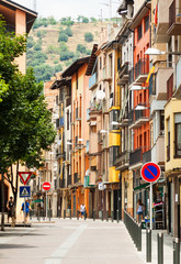 Street in Catalan town. La Seu d'Urgell, Catalonia