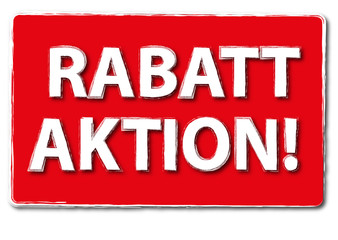 Rabatt Aktion Angebot rot Symbol