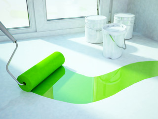 repairing works in the room,