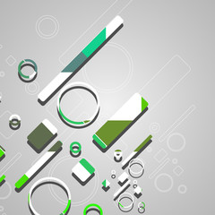 Colorful abstract circles background, dynamic illustration.