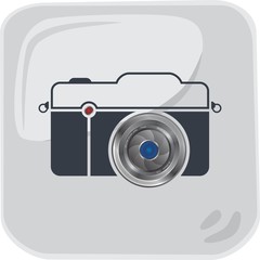 retro silver lens camera photo