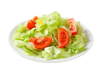 Ice lettuce and tomato wedges