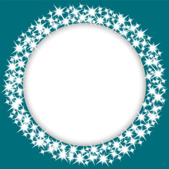 round frame with stars