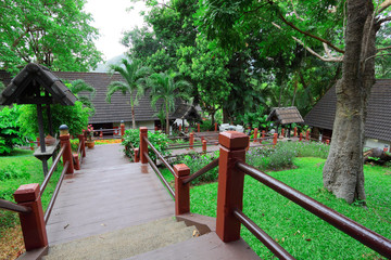 Track among tropical garden by Thai style