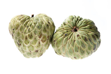 Obraz premium custard apple on white background