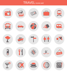 Icons about travel