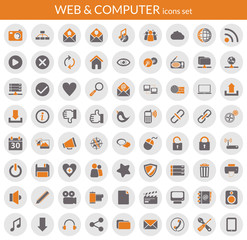 Icons about web and computer