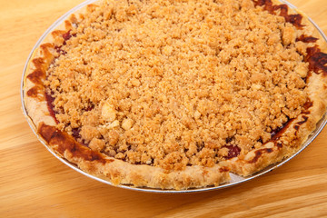 Hot Cherry Pie with Crumb Topping
