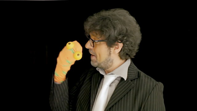 Old man puppet sock odd