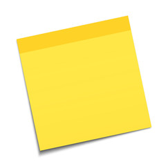 Yellow stick note with drop shadow, EPS 10