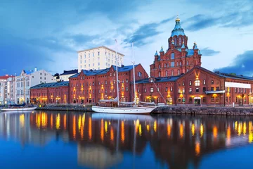 Poster Evening scenery of Helsinki, Finland © Scanrail