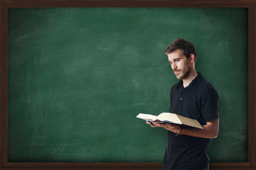 Young professor teaching