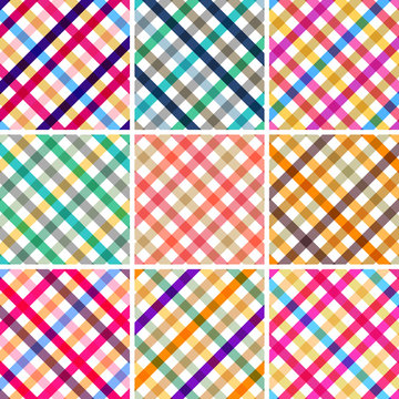 retro style pattern set, with sweet striped colors