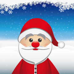 santa claus winter snow landscape