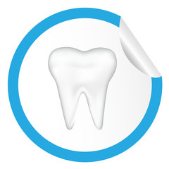 sticker icon web button with tooth