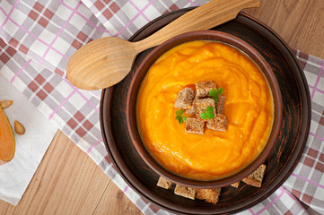 pumpkin soup with croutons