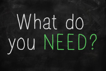 Obraz premium What do you need