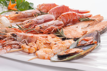 Grilled fish, close-up