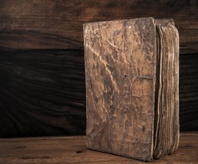 Vintage book on a wooden background