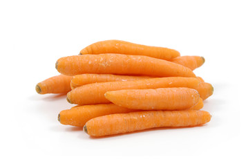 Carote su sfondo bianco