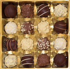 chocolate truffle candy background