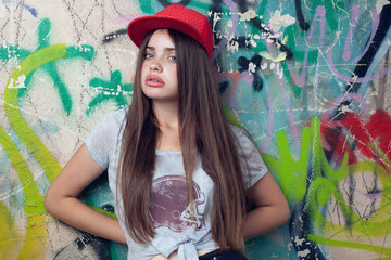 trendy beautiful long haired model © rasstock