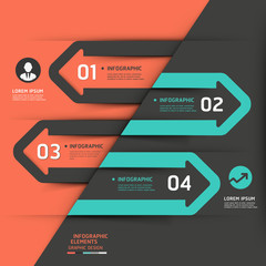 Modern business arrow infographics template. Vector illustration