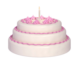 cake on a white background