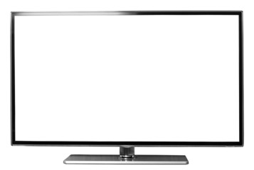 modern flat screen led tv isoalted on white