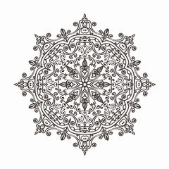 circular lace pattern - vector illustration