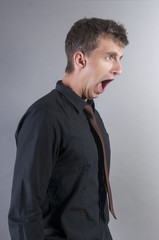 Obraz premium angry businessman shout