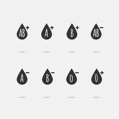 blood groups icons