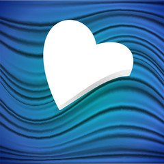 Heart on a blue background