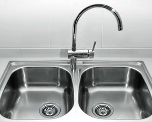 Poster stainless steel kitchen sink © nito