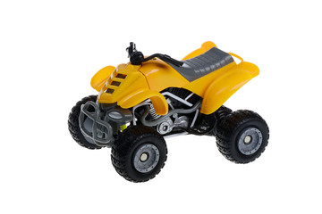 Fototapeta na wymiar Four Wheeler odosobniony ATV Quad Motocykl Toy