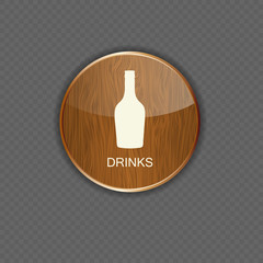 Food and drink wood application icons