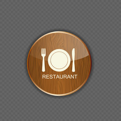 Food and drink wood application icons