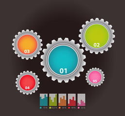 Simple infographics gears