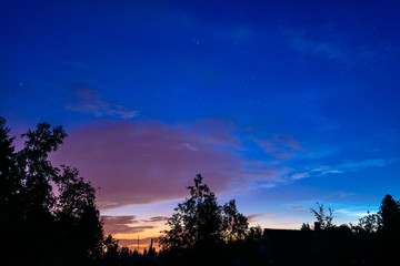 Village at night