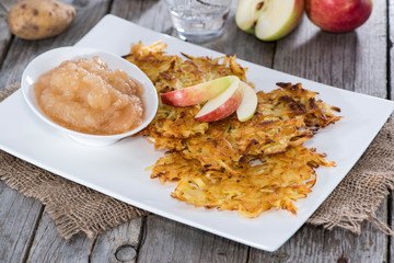 Portion of Homemade Potato Fritters