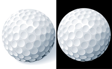 Golf ball. Vector.