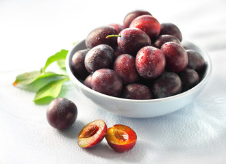 Fresh plums