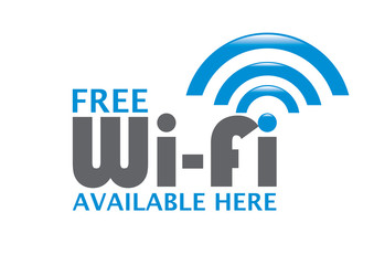 free wi-fi logo icon poster