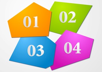 Tech vector colourful shapes background