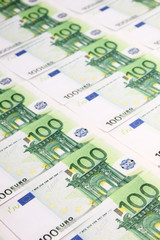 Stack of 100€ bills