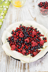 Berry pie. Preparation for baking berry pie